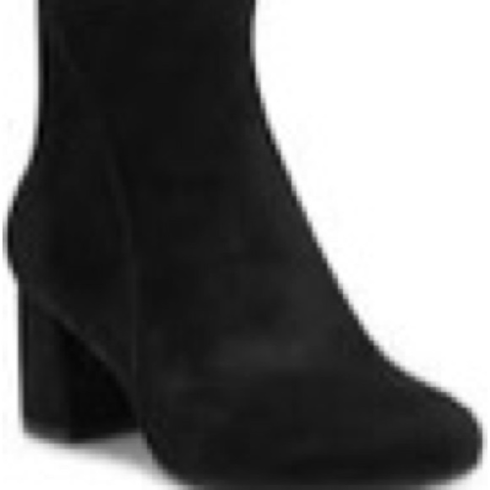 Inc Chic Black Suede Ankle Boots